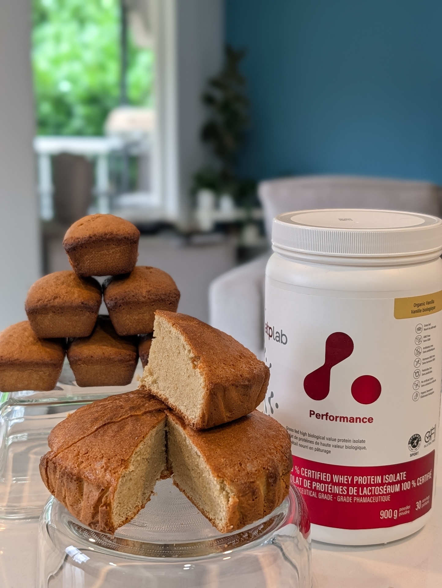 Vanilla Almond Protein Cake made with ATP Lab Iso Protein