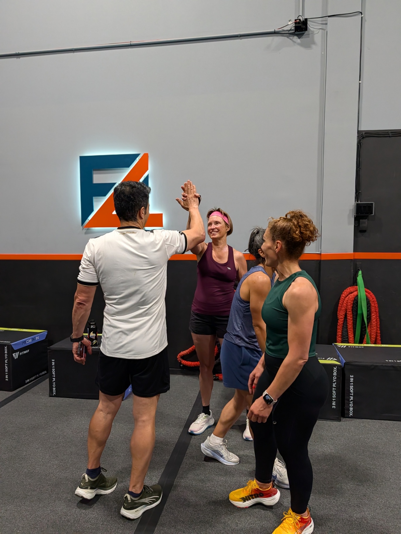 High fives all around after a tough session