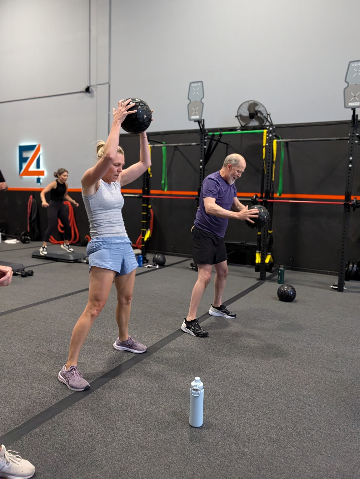 Overhead slam ball reps — full-body power